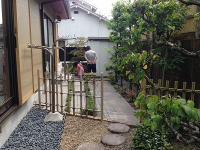 奈良市　N邸　庭工事　ガーデンリフォーム　ウッドデッキ Before画像