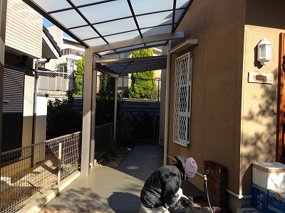 奈良市　N邸　庭工事　カーポート設置　ネスカR　スピーネF After画像