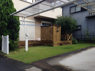 奈良市　H邸　サンルーム設置工事　ガーデンルーム　サンクスペースⅡ Before画像