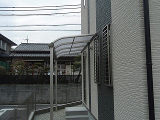 奈良市　M邸　新築外構工事　カーポート　ｻｲｸﾙﾎﾟｰﾄ　物干し イメージ画像