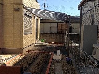 奈良市　I邸　ガーデン工事　カーポート　テラス イメージ画像