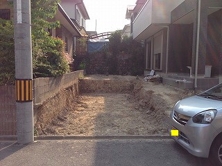 奈良市　Ｏ邸　新築外構工事　カーポート Before画像