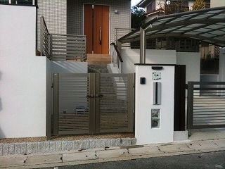 生駒市　K邸　リフォーム外構工事　スロープ　ウッドデッキ イメージ画像