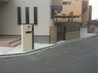 寝屋川市　新築外構工事　シンプル イメージ画像