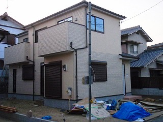 奈良市　K邸　新築外構工事　R壁　南欧風　ナチュラル Before画像