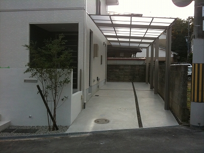 奈良市　Ｋ邸　新築外構工事　ウッドデッキ イメージ画像