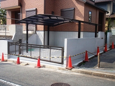 生駒市　Ｓ邸　新築外構工事　タイルテラス イメージ画像