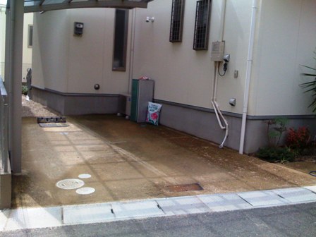 奈良市　S邸　門周り・駐車場リフォーム　オリジナル門柱　ナチュラル イメージ画像