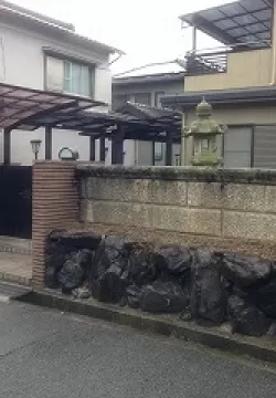 奈良市　Ｋ邸　リフォーム外構工事　駐車場拡張　迎門のサムネイル
