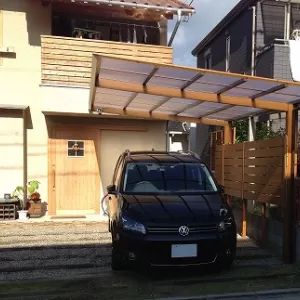木調カーポート　京都　奈良　外構工事のサムネイル