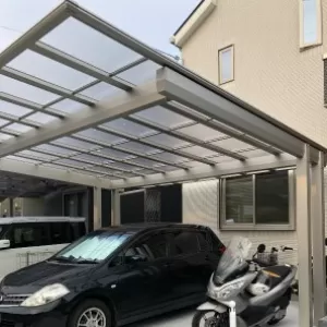 奈良・京都で外構工事　新築ガレージ・カーポート工事のサムネイル